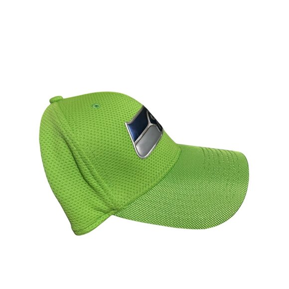 New Era Seahawks 39Thirty Stretch-Fit Cap Medium-Large Neon Green Gold NFL Logo - Picture 3 of 7